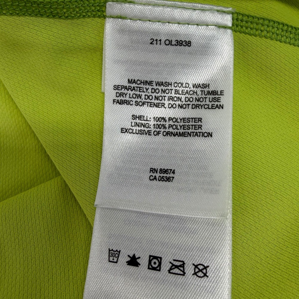Mountain Hardwear Quarter Zip Pullover Womens XL Lime Green Performance Hiking - Picture 12 of 13